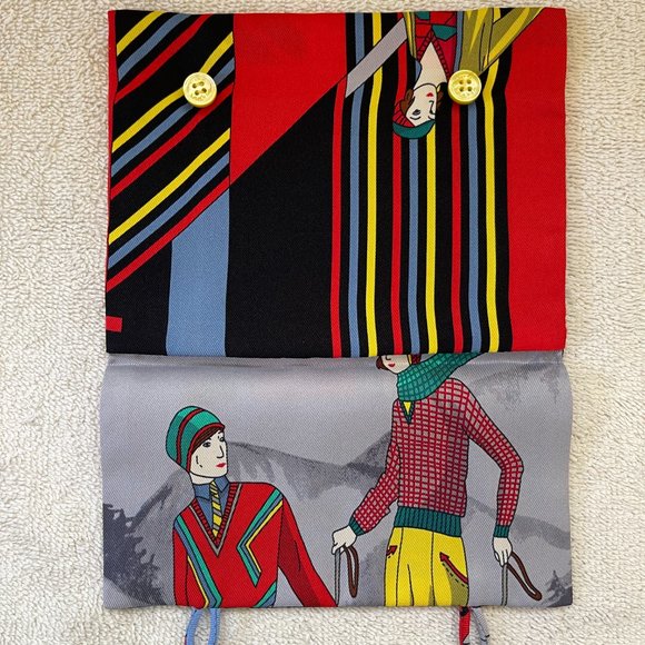 Hermes Silk small pouch Aux Sports d'Hiver - Picture 6 of 10